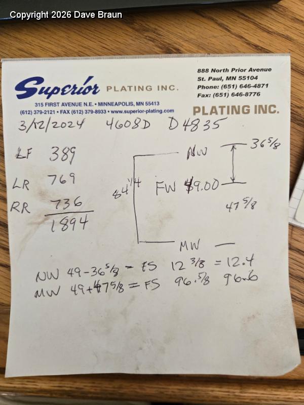 2025-03-13 11.36.52.jpg - Calculations to be entered in his new empty weight form. And then add unuseable fuel and his full oil load, since I weighed him empty.