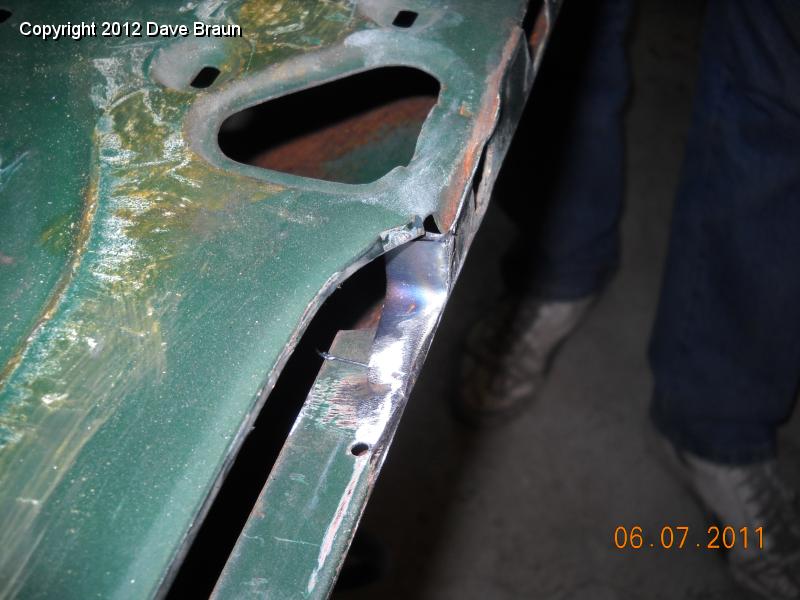 Fixing crack of doom with Paul Hunt method 03.jpg - The rear of the reinforcement is welded.