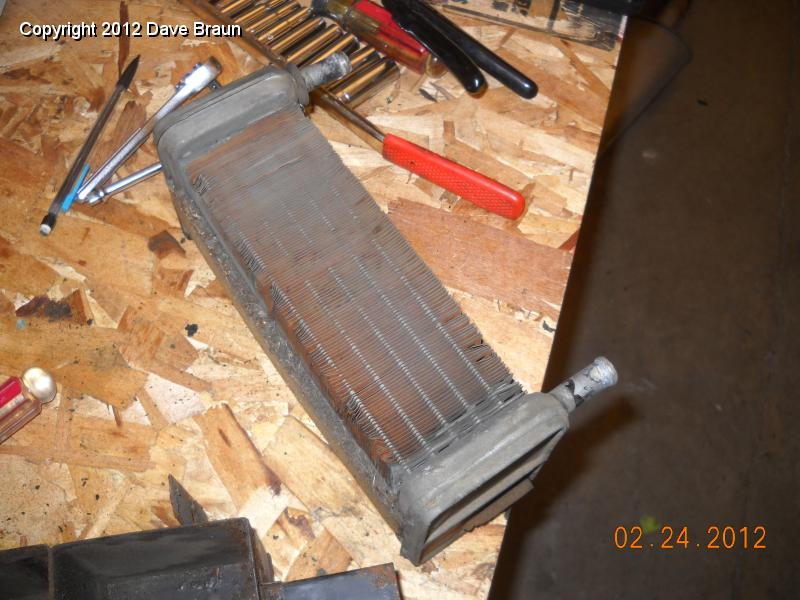 Heater core flushed, cleaned and fins straightened.jpg