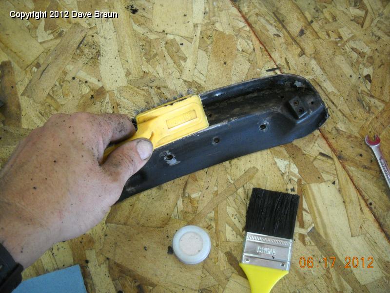 Cleaning old adhesive and sanding header rail 02.jpg
