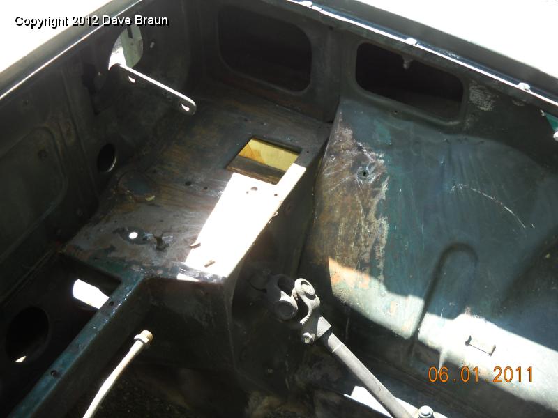 Initial paint scrapping in engine bay.jpg