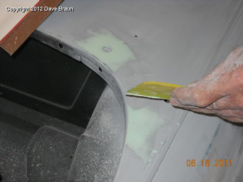 Final Minor fill prior to pimer sealer.jpg - One of the minor repair or fill areas after block sanding.