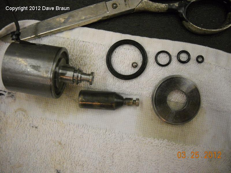 Solenoid and orings.jpg - 3/16 ball bearing goes in the solenoid.