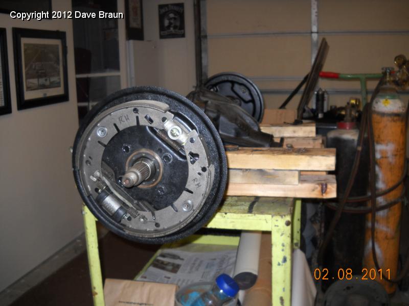 Built up brakes installed on rear axle 02.jpg