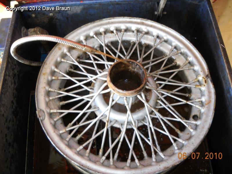 Degrease wire wheels in prep for sand blasting 01.jpg